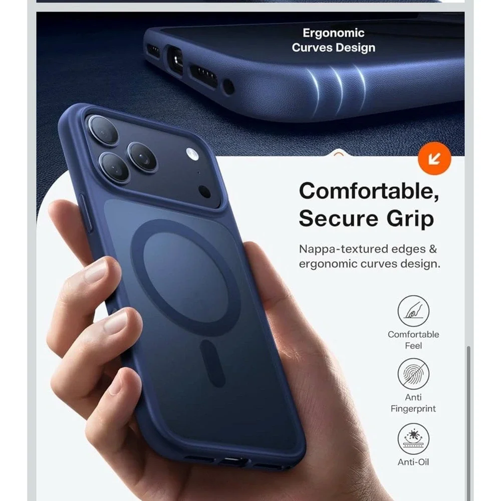 TORRAS Stronger Magnetic & Shockproof for iPhone 17 Pro Max Case- Deep‎ Blue
